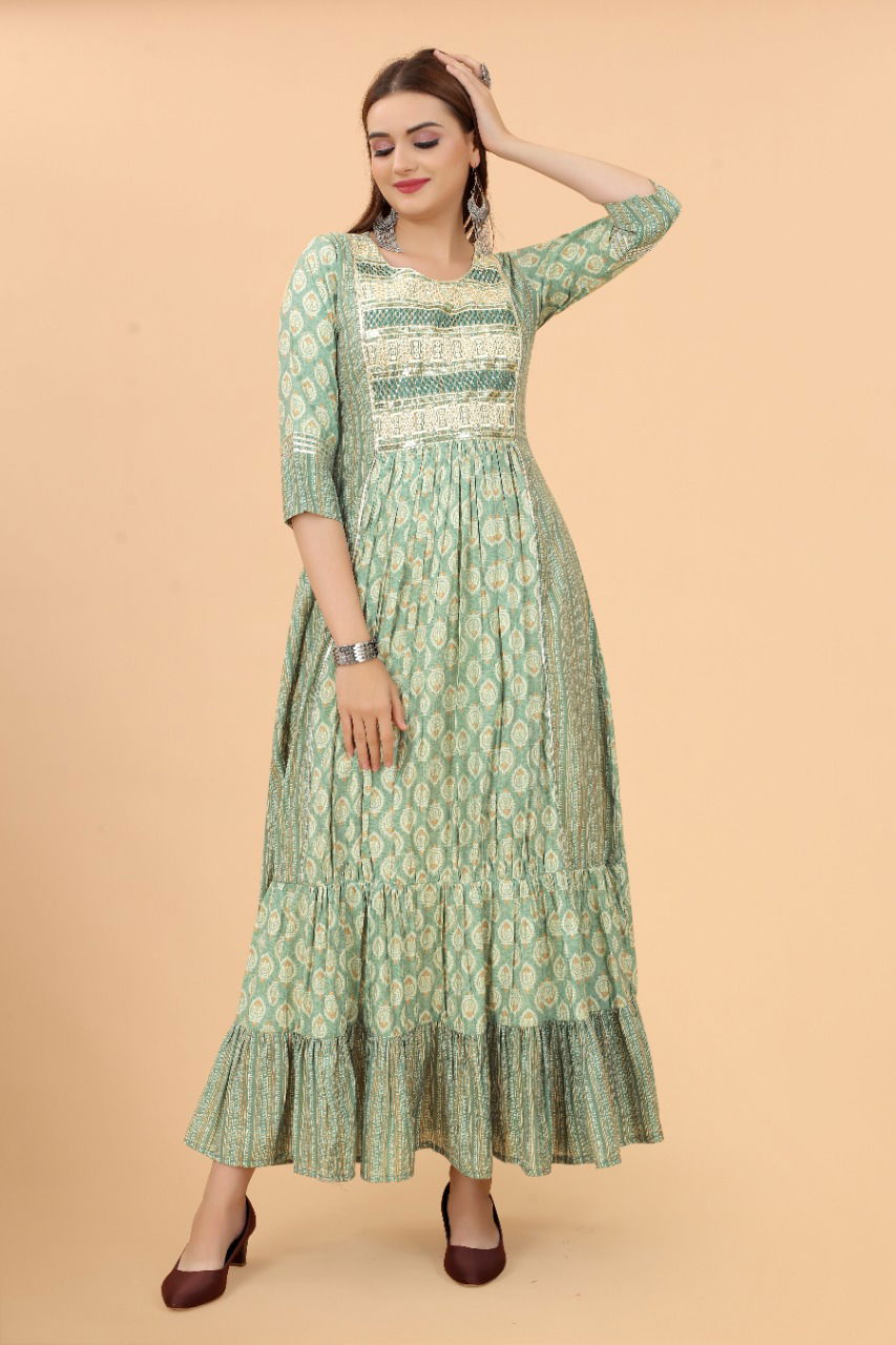 Growish Mars 1025 Stylish Fancy Wear Wholesale Anarkali Designer Kurtis
